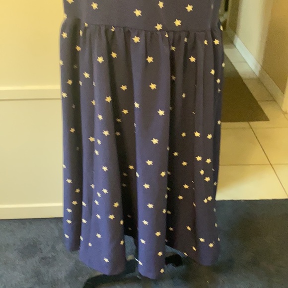 Factual Classic A line Dress  by ModCloth. Navy blue, white stars  with pockets. - Picture 8 of 16